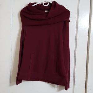 J. Crew Burgundy Cowl Neck Sweater size Medium